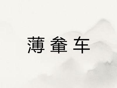 薄軬车 薄軬车