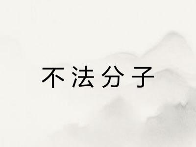 不法分子 不法分子