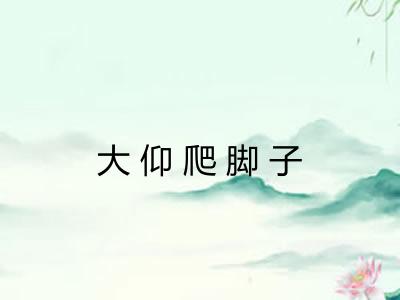 大仰爬脚子 大仰爬脚子