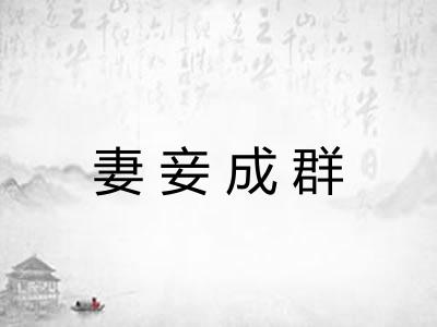 妻妾成群 妻妾成群