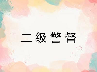 二级警督 二级警督