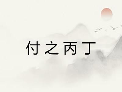 付之丙丁 付之丙丁