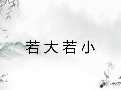 若大若小