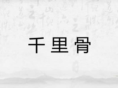 千里骨 千里骨