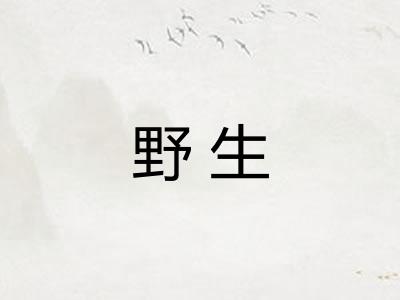 野生 野生