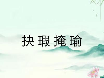 抉瑕掩瑜 抉瑕掩瑜