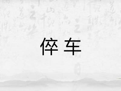 倅车 倅车