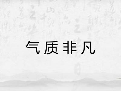 气质非凡 气质非凡
