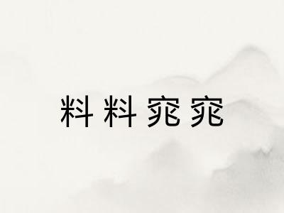 料料窕窕 料料窕窕