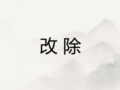 改除