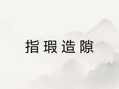 指瑕造隙 指瑕造隙