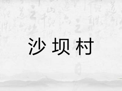 沙坝村 沙坝村