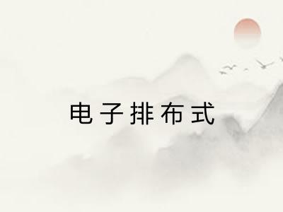 电子排布式 电子排布式