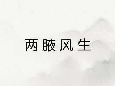 两腋风生