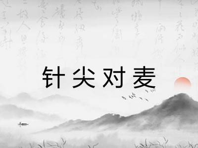 针尖对麦