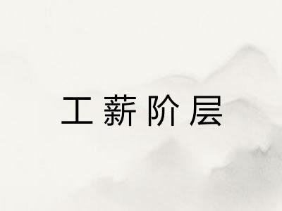 工薪阶层 工薪阶层