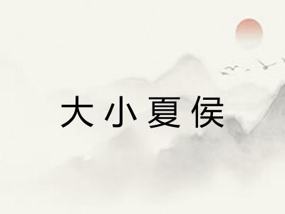 大小夏侯 大小夏侯