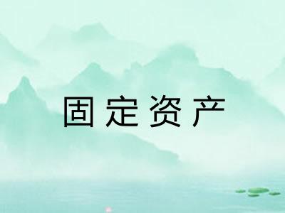 固定资产 固定资产