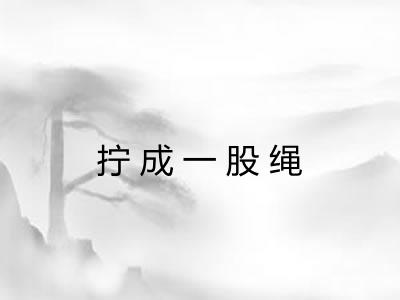 拧成一股绳 拧成一股绳