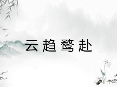 云趋鹜赴 云趋鹜赴