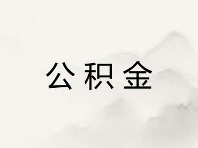 公积金 公积金
