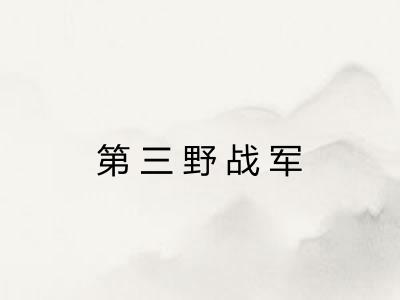 第三野战军 第三野战军