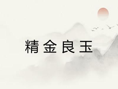 精金良玉 精金良玉