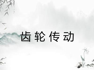 齿轮传动 齿轮传动