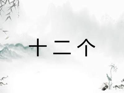 十二个 十二个