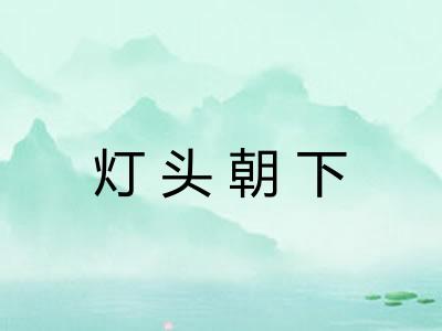 灯头朝下 灯头朝下