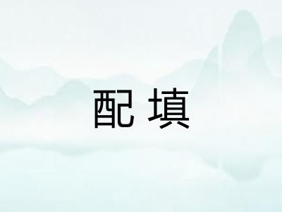 配填 配填