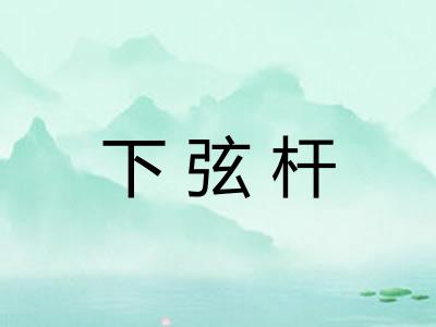 下弦杆 下弦杆