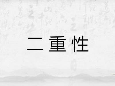 二重性 二重性