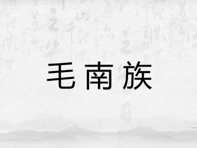 毛南族 毛南族