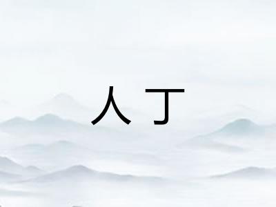 人丁 人丁