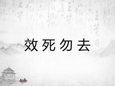 效死勿去
