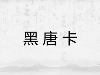 黑唐卡 黑唐卡