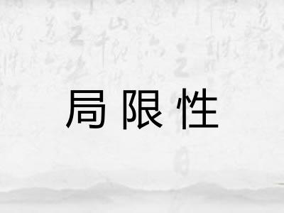 局限性 局限性