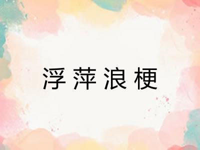 浮萍浪梗 浮萍浪梗