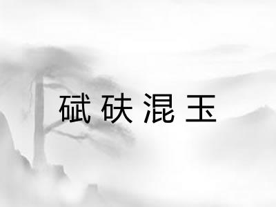 碔砆混玉 碔砆混玉