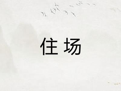 住场