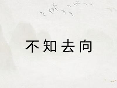 不知去向 不知去向