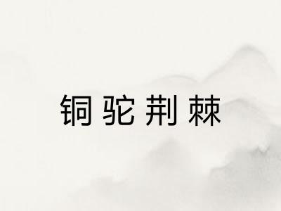 铜驼荆棘 铜驼荆棘