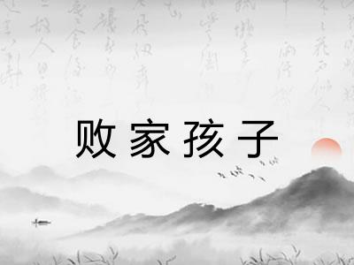 败家孩子 败家孩子