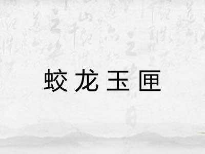 蛟龙玉匣 蛟龙玉匣