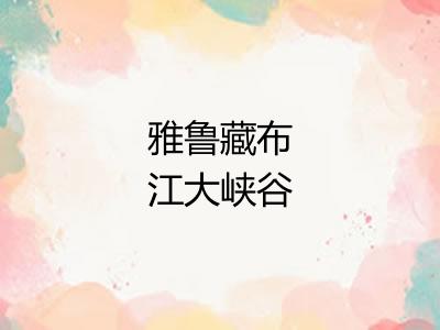 雅鲁藏布江大峡谷 雅鲁藏布江大峡谷