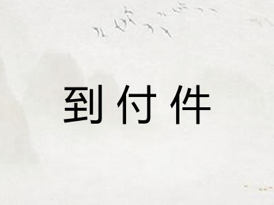 到付件 到付件