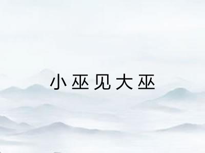 小巫见大巫 小巫见大巫