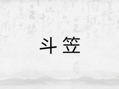 斗笠 斗笠