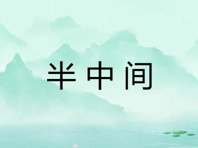 半中间 半中间